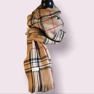 Tan & Black Nova Check 62”Scarf